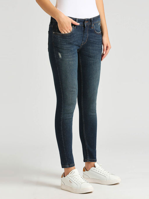 Ajio Skinny Jeans Pepe Women's Jeans Buy Pepe Jeans Blue Lola