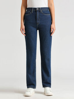 Pepe Jeans - Navy Blue Mary Straight Fit High Waist Jeans