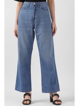 Van Heusen - Women Blue Mid Wash Regular Fit Jeans