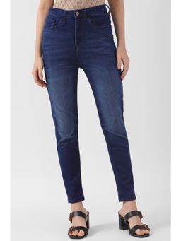 Van Heusen - Women Navy Dark Wash Skinny Fit Jeans