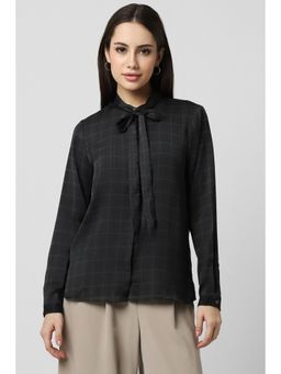Van Heusen - Women Black Check Long Sleeves Formal Shirt