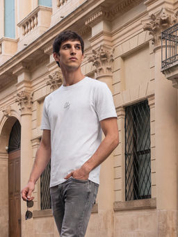 Rare Rabbit - Men's Wan Primary White T-Shirt