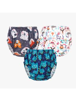 Chinmay Kids - Npanty08 Baby Panty Boys and Girls Reusable Waterproof Printed Panty (Pack of 3)