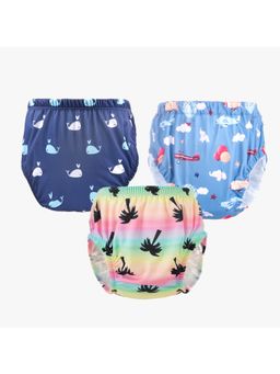 Chinmay Kids - Npanty44 Baby Panty Boys and Girls Reusable Waterproof Printed Panty (Pack of 3)