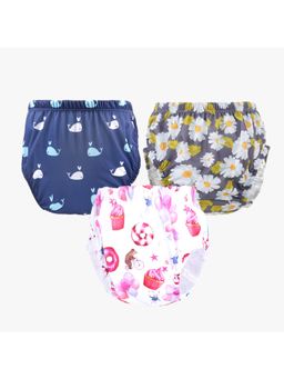 Chinmay Kids - Npanty45 Baby Panty Boys and Girls Reusable Waterproof Printed Panty (Pack of 3)