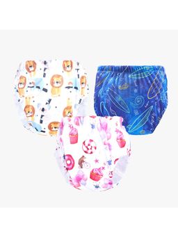 Chinmay Kids - Npanty53 Baby Panty Boys and Girls Reusable Waterproof Printed Panty (Pack of 3)