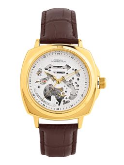 French Connection - Silver Leather Round Watch FCA03-7 (Medium)