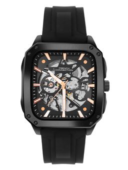 French Connection - Black Silicon Rectangular Watch FCA18BBL (Medium)