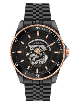 French Connection - Black Stainless Steel Round Watch FCA26BBM (Medium)
