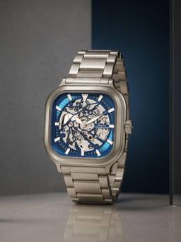 French Connection - Blue Stainless Steel Square Watch FCA27USM (Medium)