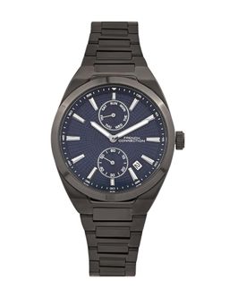 French Connection - Blue Stainless Steel Round Watch FCH03UGNM (Medium)