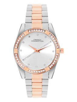 French Connection - Silver Stainless Steel Round Watch FCN0138SRTM (Medium)