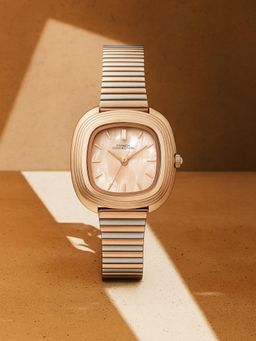 French Connection - Pink Stainless Steel Square Watch FCN0156RTM (Medium)