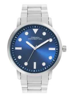 French Connection - Blue Metal Round Watch FCN0160USM (Medium)