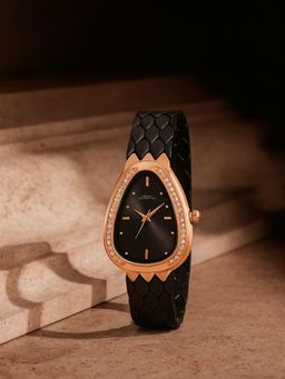 French Connection - Black Stainless Steel Oval Watch FCN0165BM (Medium)