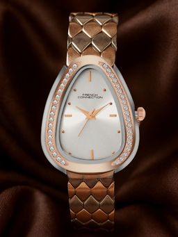 French Connection - Silver Stainless Steel Oval Watch FCN0165SRTM (Medium)