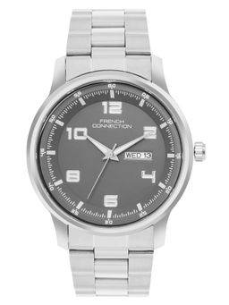 French Connection - Grey Stainless Steel Round Watch FCN0171SM (Medium)