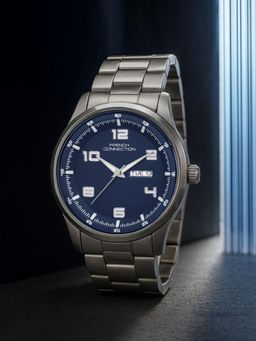 French Connection - Blue Metal Round Watch FCN0171USM (Medium)