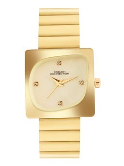 French Connection - Gold Stainless Steel Square Watch FCN0173GM (Medium)