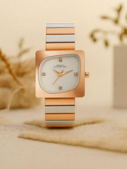 French Connection - Silver Stainless Steel Square Watch FCN0173SRTM (Medium)