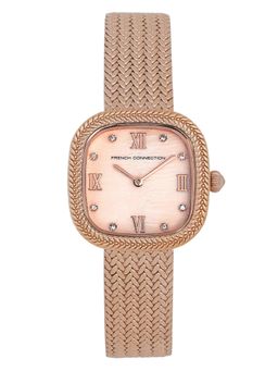 French Connection - Gold Stainless Steel Square Watch FCO2RGM (Medium)
