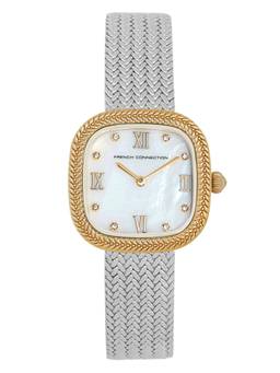 French Connection - White Stainless Steel Square Watch FCO2SM (Medium)