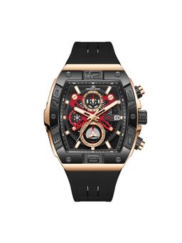 Kenneth Scott - Black Silicon Rectangular Watch K26102-BSBB (Medium)