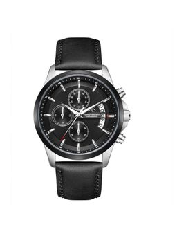Kenneth Scott - Black Leather Round Watch K26106-BLBB (Medium)