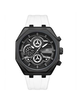 Kenneth Scott - Black Silicon Hexagonal Watch K26111-BSWB (Medium)