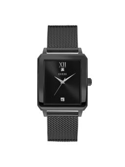 Guess - Black Stainless Steel Rectangular Watch U1074G4 (Large)