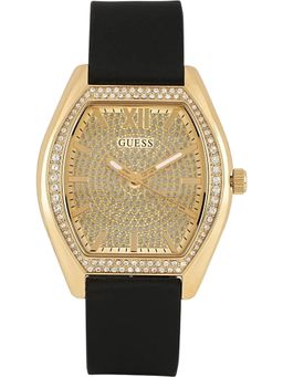 Guess - Gold Silicon Rectangular Watch U1407L1M (Large)