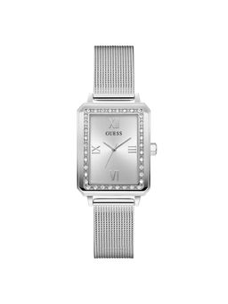 Guess - Silver Stainless Steel Rectangular Watch U1459L1M (Large)