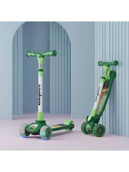 BAYBEE - Green Kitty Foldable Kick Scooter for Kids