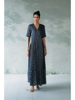CANOOPI - Midnight Bandhani Wrap Dress