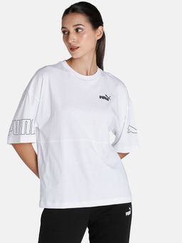 Puma - Power Colorblock Womens White T-shirt
