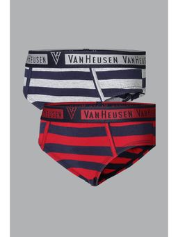 Van Heusen Innerwear - Van Heusen Boys Pack of 2 Colour Fresh & Striped Briefs - KDS01 , KDS02