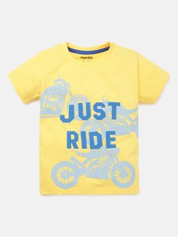 mackly - Boys Printed Yellow T-Shirt