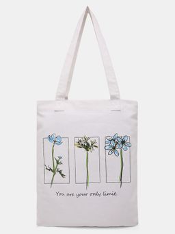 VERO MODA - Women Floral print White Tote Bag