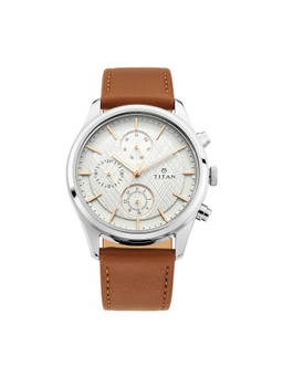 Titan - 1805SL03 White Dial Analog Watch For Men
