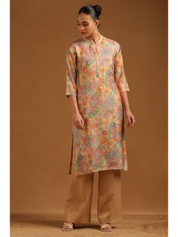 Soch - Multi-Color Floral Mandarin Neck Kurta