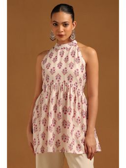 Soch - Beige Floral Halter Neck Tunic