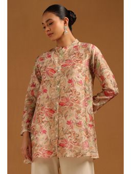 Soch - Multi-Color Floral Mandarin Neck Kurti