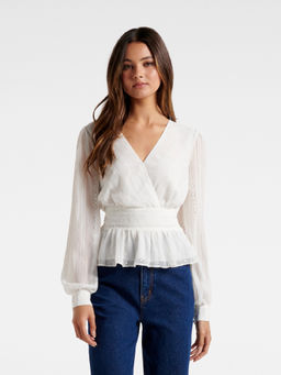 Forever New - Ezra Trim Spliced Blouse Top