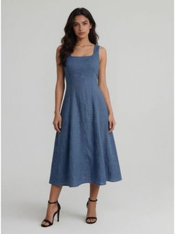 Twenty Dresses by Nykaa Fashion - Women Blue A-Line Midi Dress