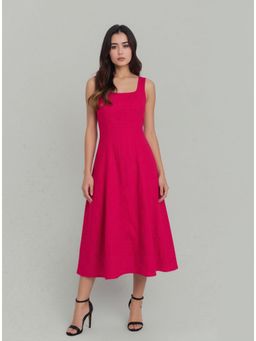 Twenty Dresses by Nykaa Fashion - Women Pink A-Line Midi Dress