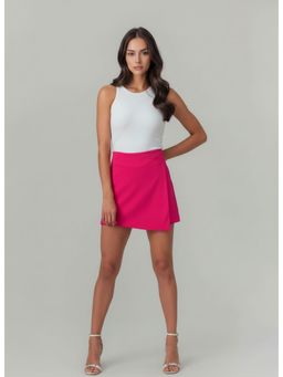 Twenty Dresses by Nykaa Fashion - Womens Crepe Pink Mini Skort