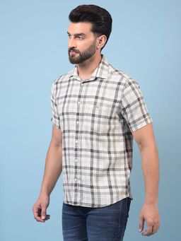 CRIMSOUNE CLUB - Men Multi-Color Checked Pure Cotton Shirt