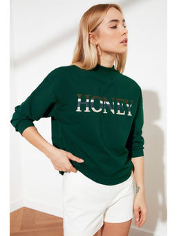 Trendyol - &qout;honey&qout; Slogan Long Sleeve Top