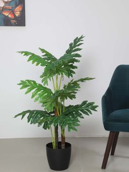 ARICK DECOR - Artificial Guiana Plants with Pot (120 Cm Tall, Multicolor)