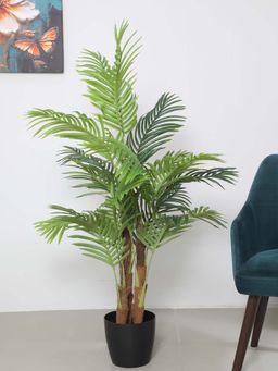 ARICK DECOR - Artificial Areca Palm Plants For Indoor & Outdoor with Pot For (150 Cm Tall)
